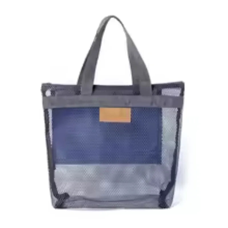Mesh Beach Tote Bag with Zipper | Quick Dry Shoulder Bag