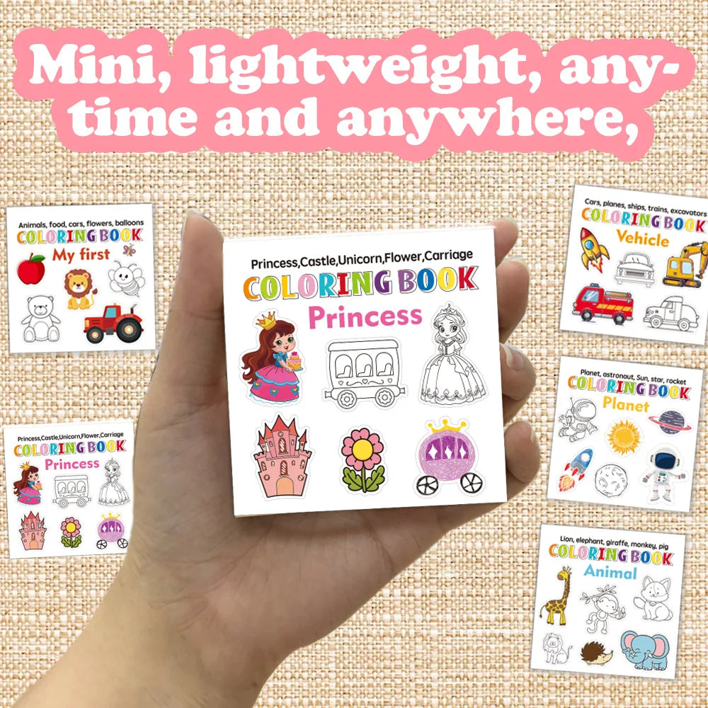 50 Mini Portable Doodle Books Student Decompression Coloring Various