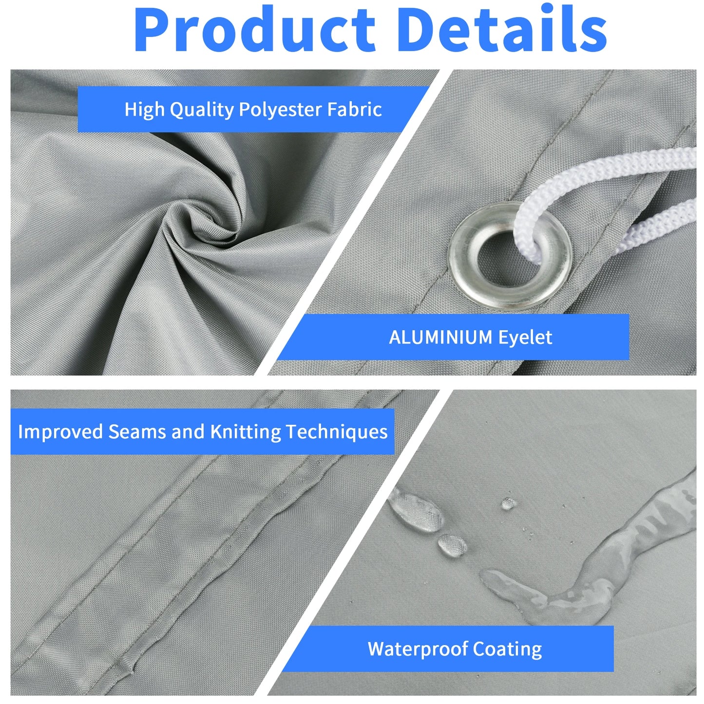 Waterproof Sun Shade Sail with Grommets – 95% UV Block