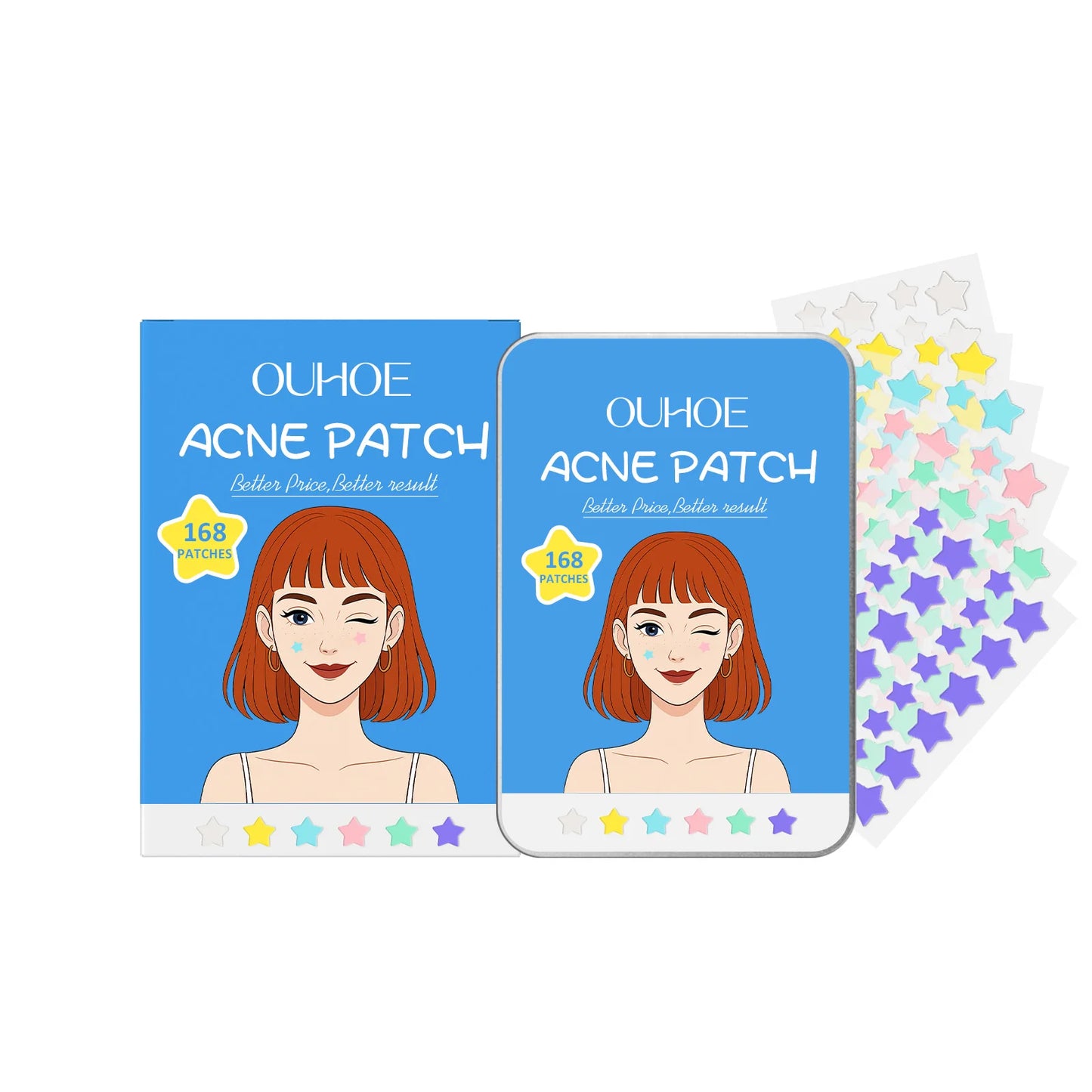 Star Shape Pimple Patches 168pc – Invisible Acne Stickers