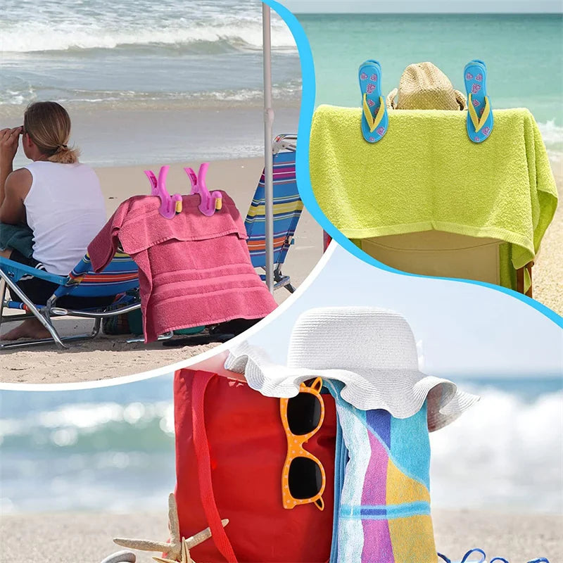 Large Beach Towel Clips for Chairs & Sun Loungers – Durable Beach Chair Accessory Peaceful Pleasures Health and Wellness