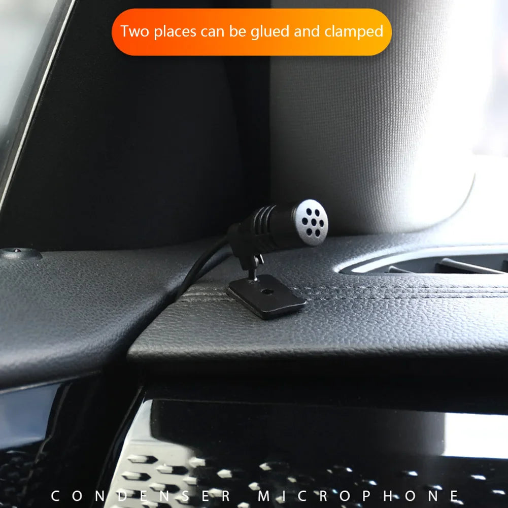 Car Audio Microphone 3.5mm Wired Clip Mic for DVD Radio – 3m