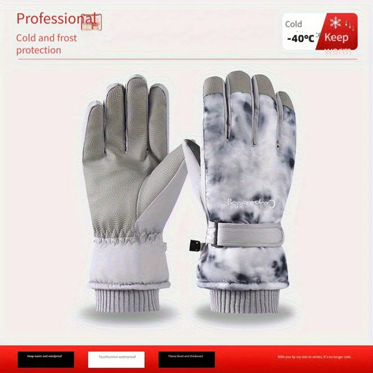 Unisex Touchscreen Waterproof Winter Gloves | Cycling & Outdoor Waterproof Winter Gloves Peaceful Pleasures Health and Wellness GRAY One Size