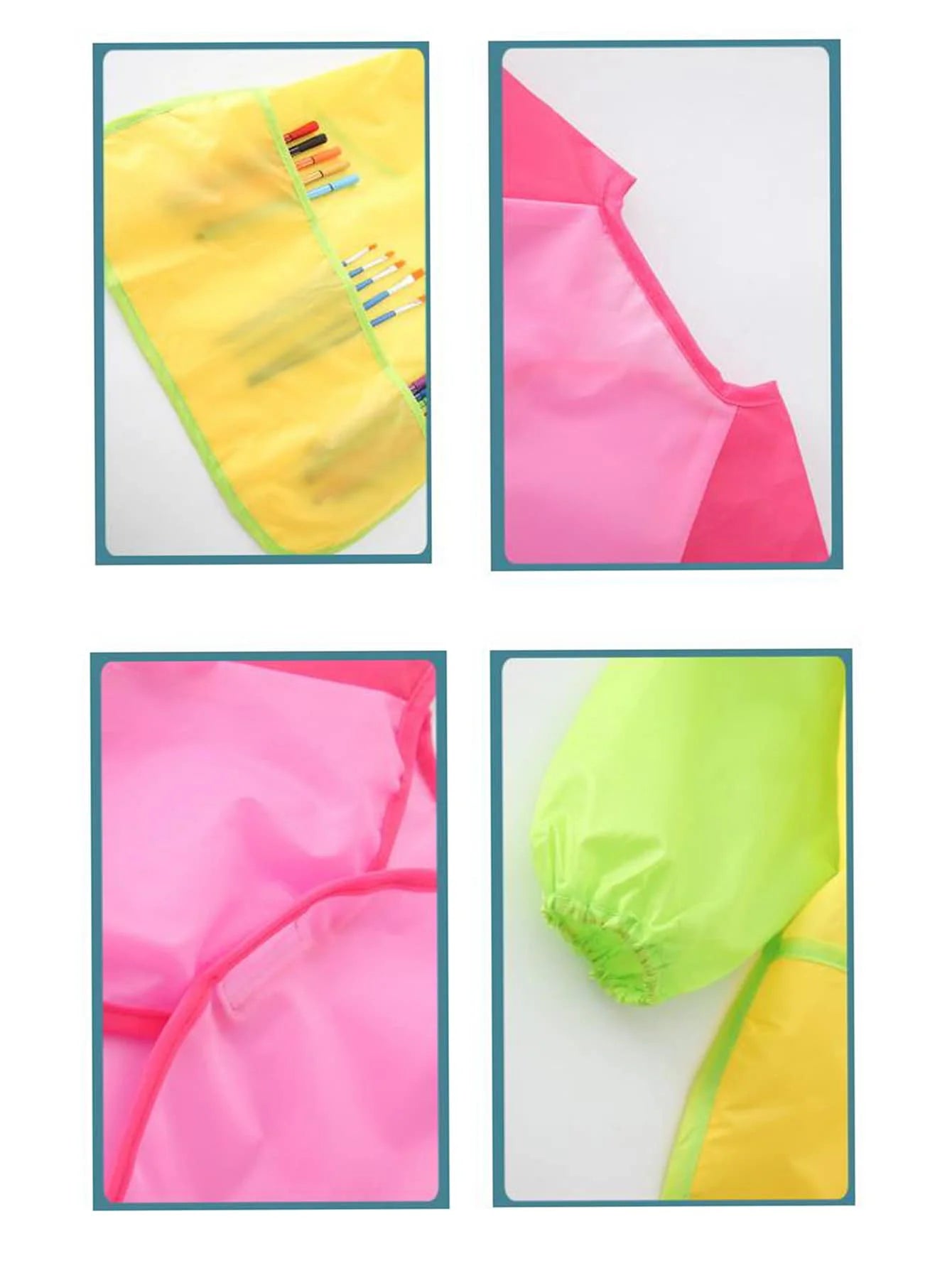 Bview Art Waterproof Kids Painting Apron Smock Long Sleeve