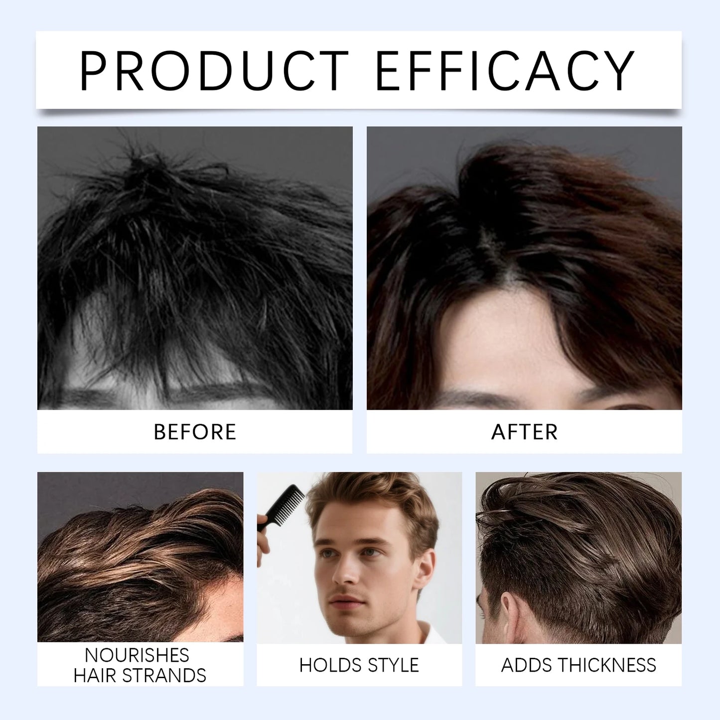 Men's Hair Clay Strong Hold Matte Finish Styling Mud 50g