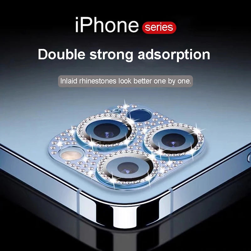 Diamond-encrusted Integrated Lens Film for iPhone15 16 ProMax Accessories Camera Protector for iphone12 13 14Pro Lens Protector Peaceful Pleasures Health and Wellness