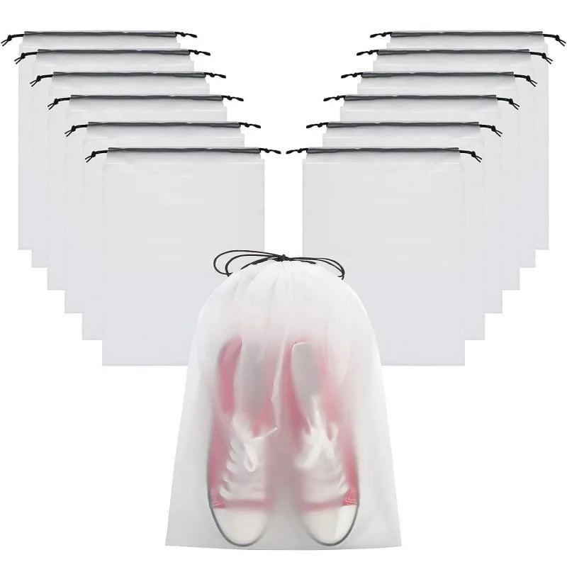 5~12PCS Shoe Storage Drawstring Bags Waterproof Travel Cosmetic Bag Sundries Towel Storage Bags Portable Transparent Plastic Bag Peaceful Pleasures Health and Wellness