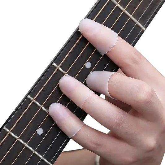 Ultra-thin Left Hand Guitar Fingertip Protector Silicone Finger Guard Peaceful Pleasures Health and Wellness XS