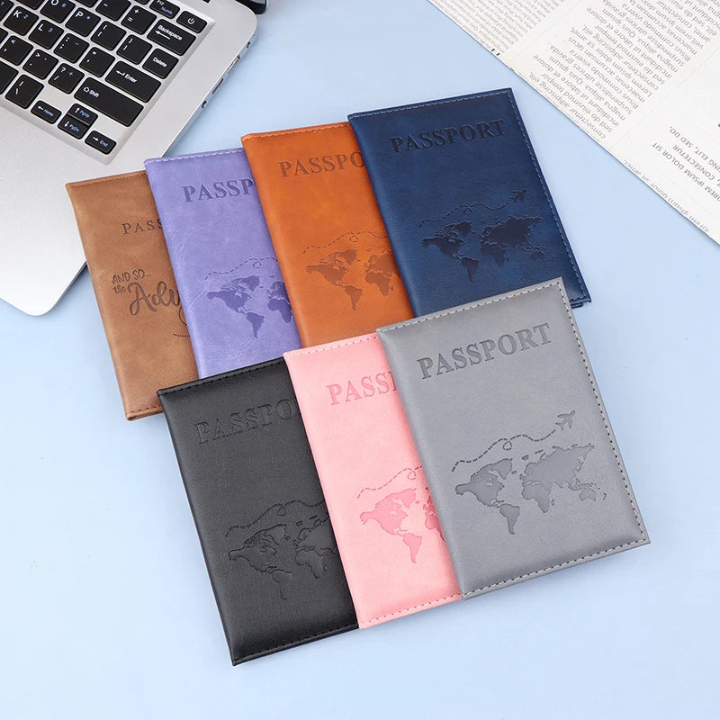 PU Leather Passport Holder – Slim Unisex Travel Wallet & Card Case