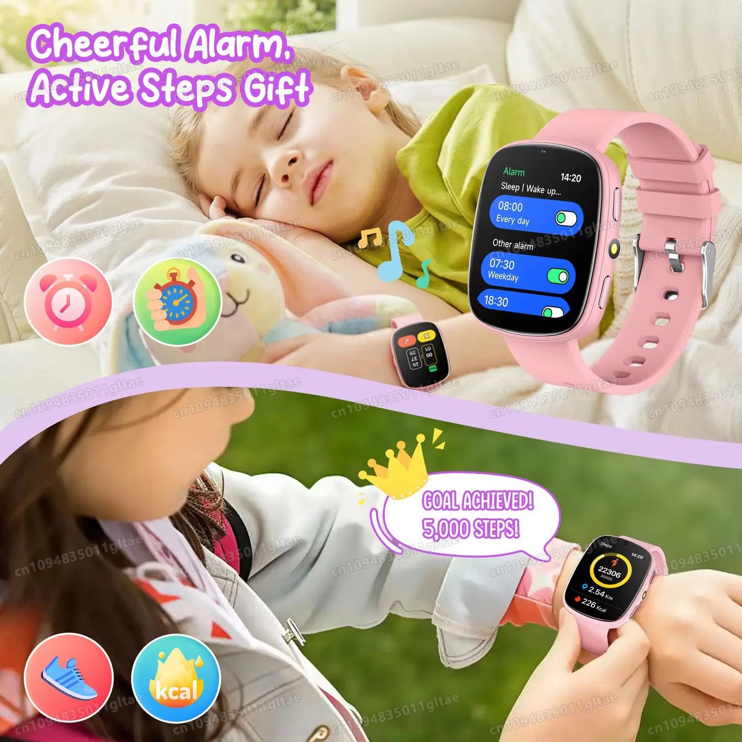 2026 Kids Games Smartwatch 1.83''HD Screen Camera 22 Interesting Games Sleep Monitor Alarm Clock Calculator Children Watch Gifts Peaceful Pleasures Health and Wellness