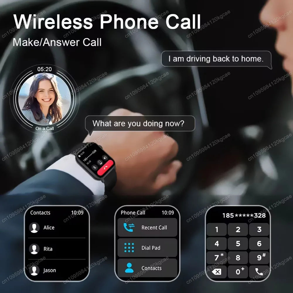 2026 New Smart Watch with Voice Calling Health Monitor IP68 Water Resistance Smart Notifications Voice Assistant Smartwatch Hw12 Peaceful Pleasures Health and Wellness