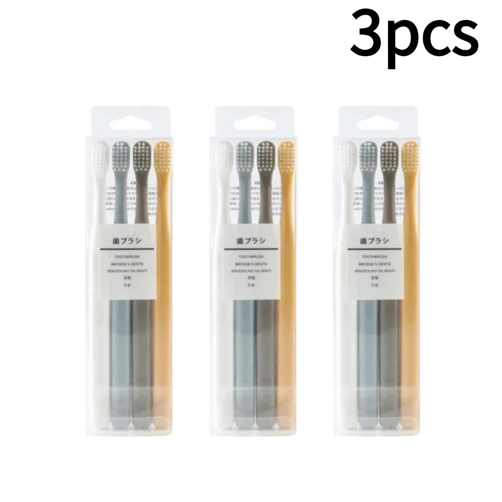 Soft Bristle Small Head Toothbrush – Family & Travel 4-Pack