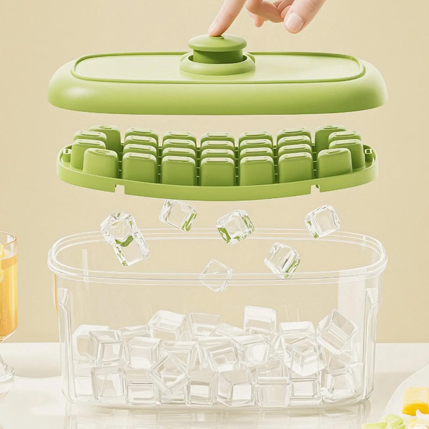 28-Grid Ice Cube Tray | Leakproof Easy Release Freezer Mold