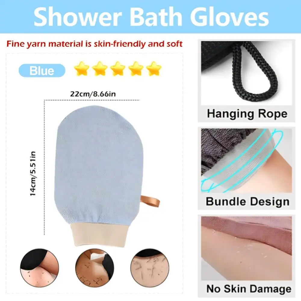 Exfoliating Bath Gloves | Loofah Body Scrubber Mitt