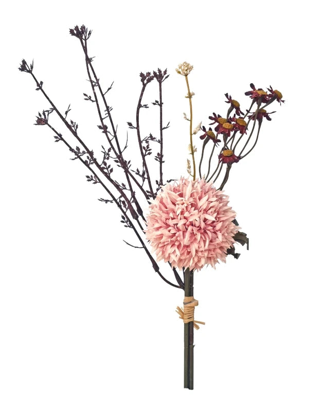 Artificial Silk Peony Bouquet with Vase & Gift Box | Home Decor