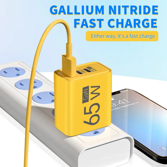 65W GaN USB-C Fast Charger | PD & QC | iPhone Samsung GaN USB-C Charger Peaceful Pleasures Health and Wellness