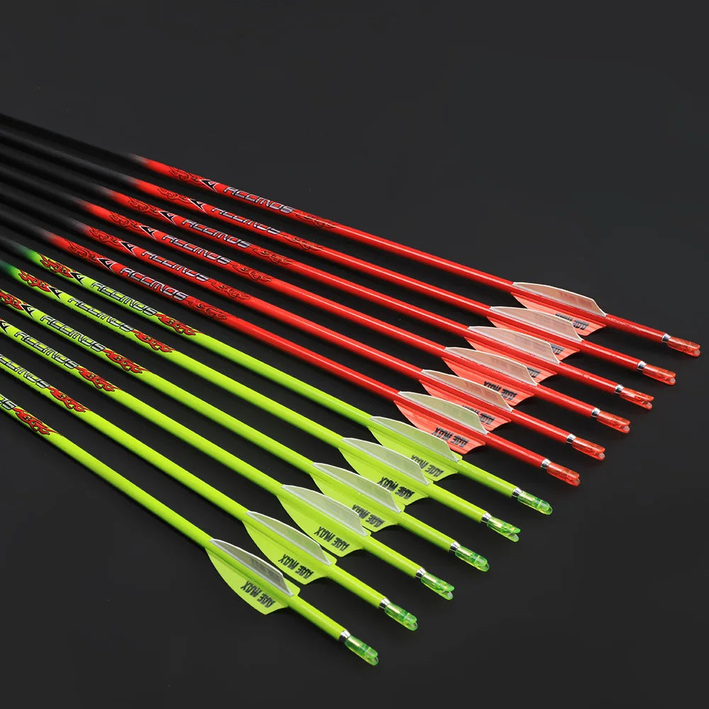 6 Pure Carbon Arrow Spine 400 500 600 700 800 900 1000 ID Pin Nock