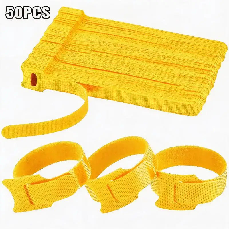 50pcs Reusable Cable For Untangled Cables Charging Cables And Other Cable Management Items Peaceful Pleasures Health and Wellness Yellow 50pcs