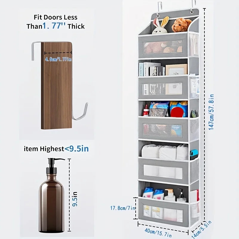 Over The Door Hanging Organizer Bag with Pockets | Space Saver