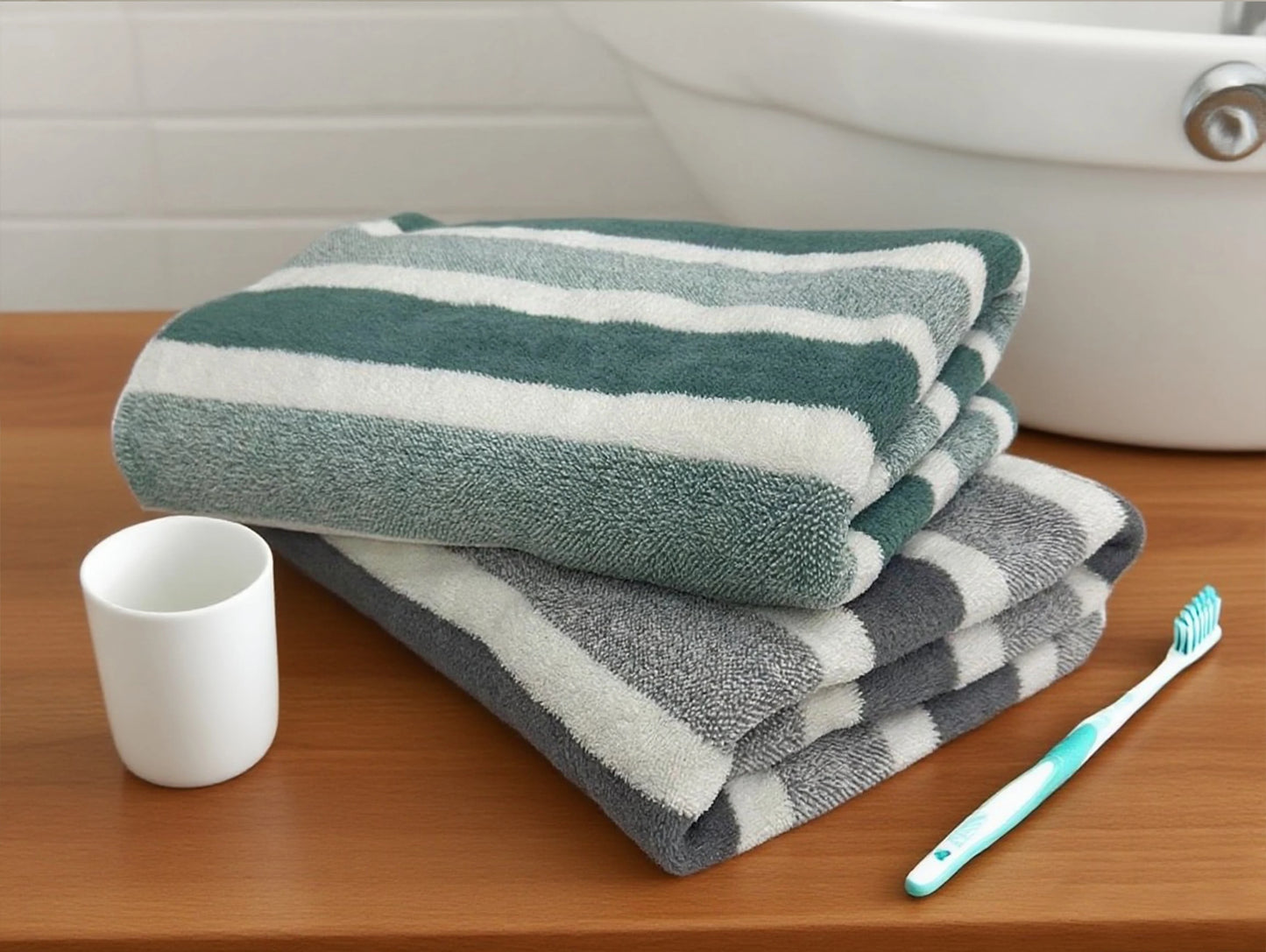 Thick Bath Towel – Absorbent, Quick Dry, Non-Shedding