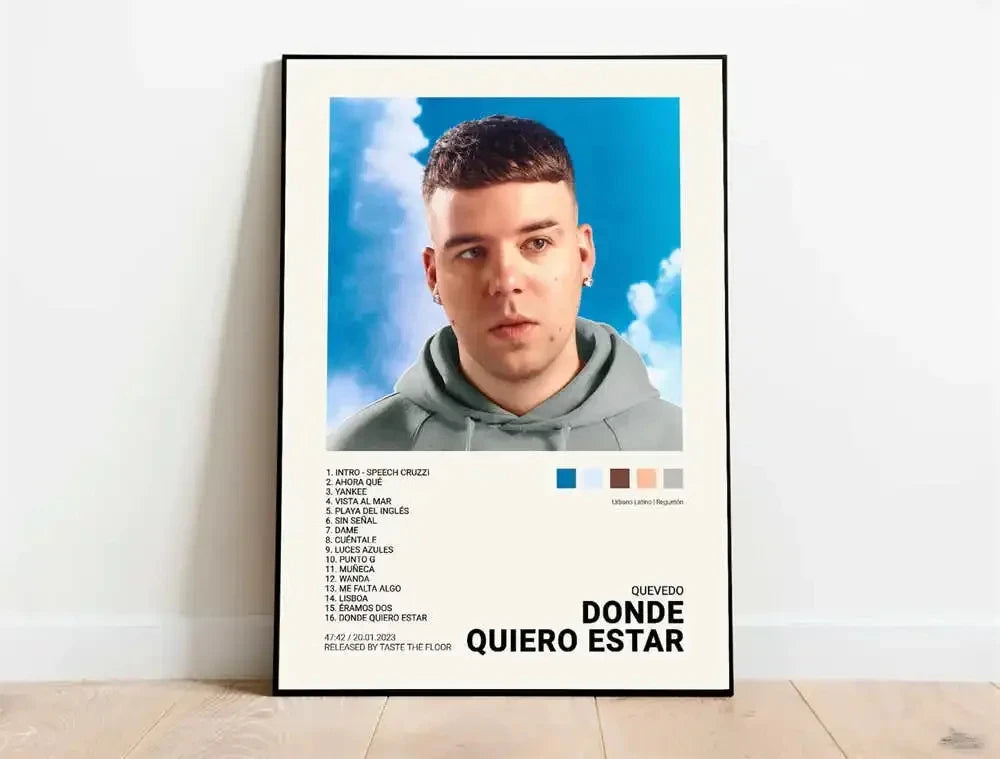 Latin Rapper Music Canvas Wall Art | Quevedo Feid Rauw Alejandro