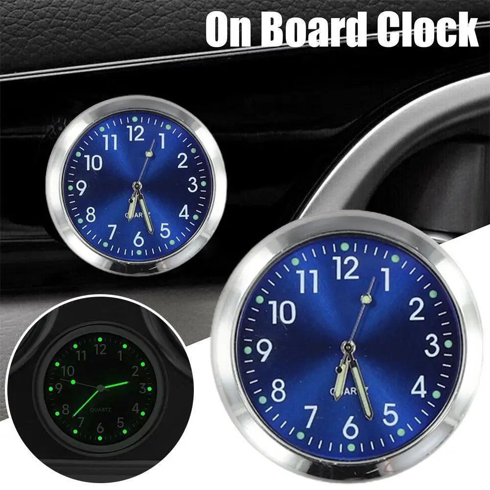 Car Mounted Metal Clock Watch Mechanics Quartz Clocks Mini Digital Clock Stick-on Car Internal With Double-sided Tape Peaceful Pleasures Health and Wellness