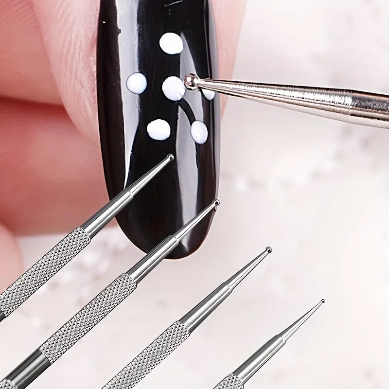 Stainless Steel Nail Pen Point Rhinestone Pen-Dual End Stainless Steel Design,Different Sizes Nail Point Rhinestone Painting Flo Peaceful Pleasures Health and Wellness