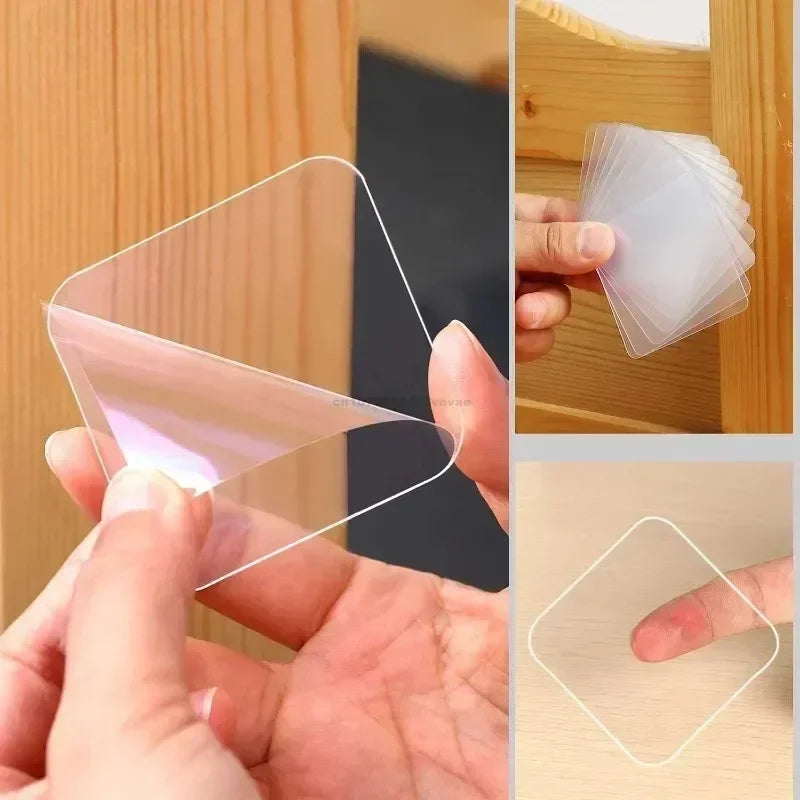 Nano Double-Sided Tape Squares – Waterproof Transparent 60mm