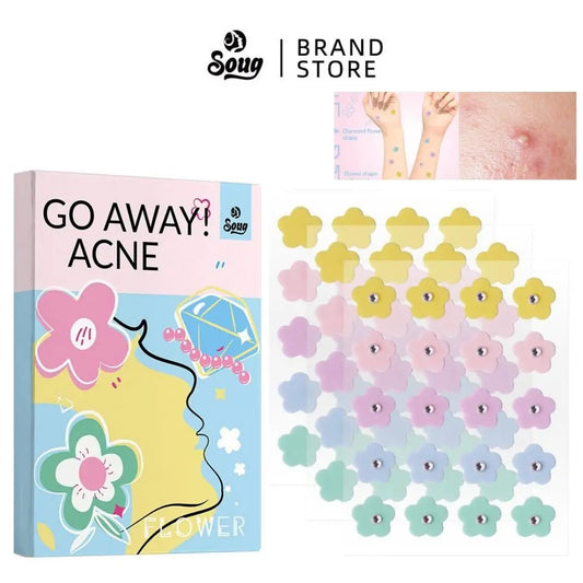 Flower-Shaped Hydrocolloid Pimple Patches – 20 or 60 Pcs Hydrocolloid Pimple Patch Peaceful Pleasures Health and Wellness