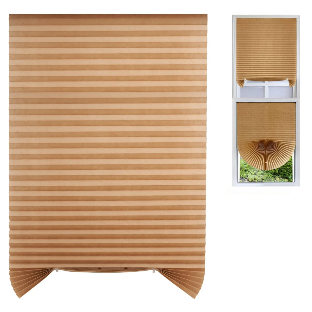Pleated Paper Blinds – Blackout & Light Filtering, No-Drill