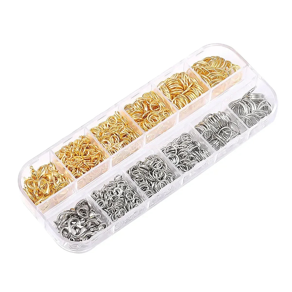 About 1200pcs Gold & Silver Jump Rings with Lobster Clasps + Pliers - DIY Jewelry Making Kit for Necklaces & Earrings Peaceful Pleasures Health and Wellness