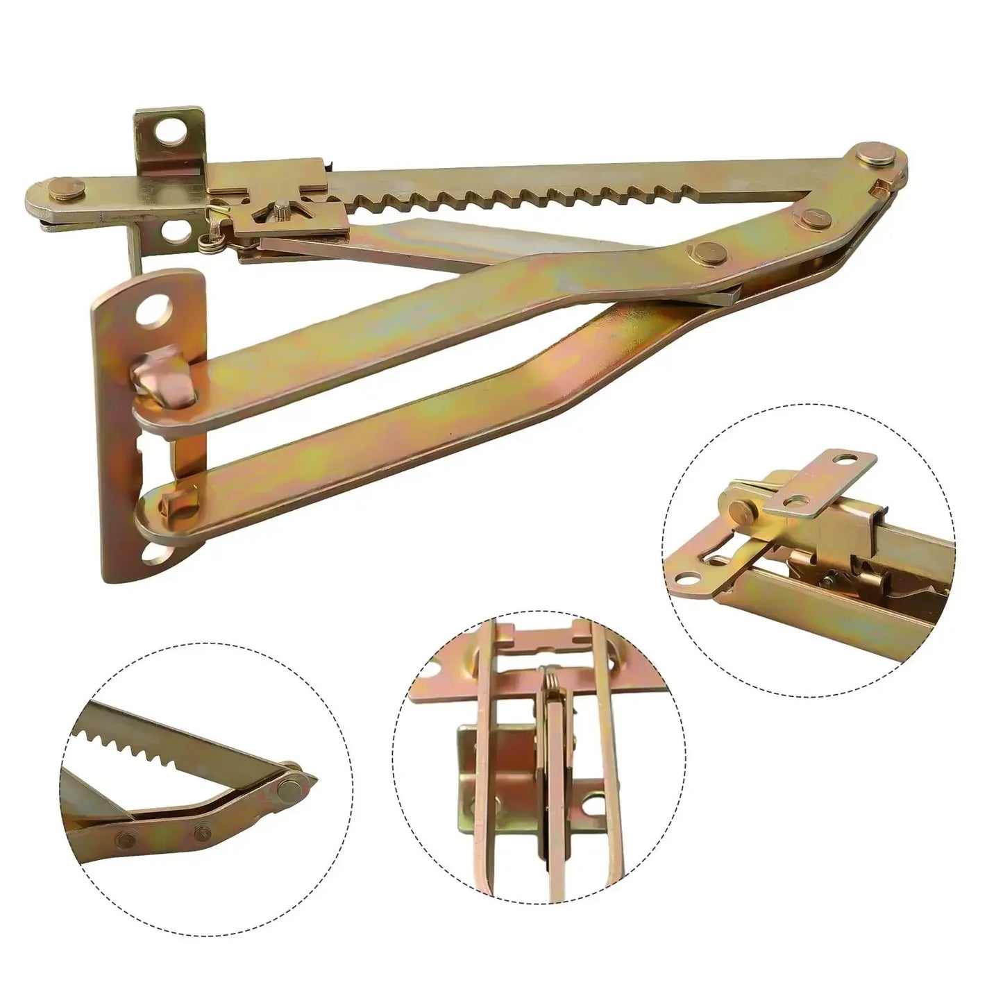 Heavy-Duty 18-Gear Adjustable Angle Headrest Hinge | Iron