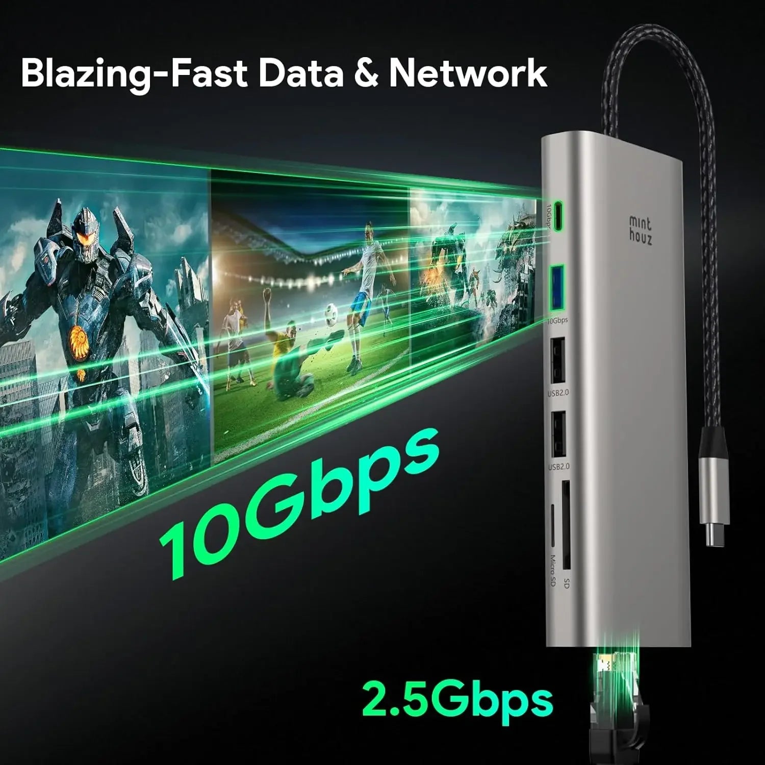 USB-C Docking Station – Dual 8K DP, 4K HDMI, 100W PD & Ethernet Computer Accessories Peaceful Pleasures Health and Wellness