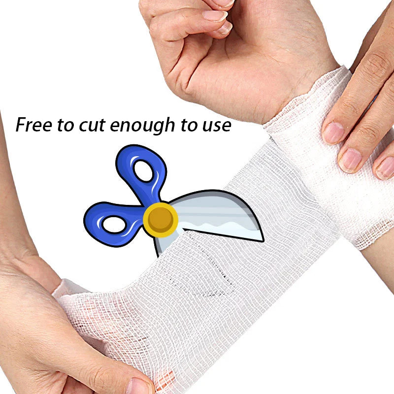 Cotton Gauze Elastic Bandage,Soft And Breathable Dressing,Pressure Bandage Suitable For Medical Wound Care Peaceful Pleasures Health and Wellness