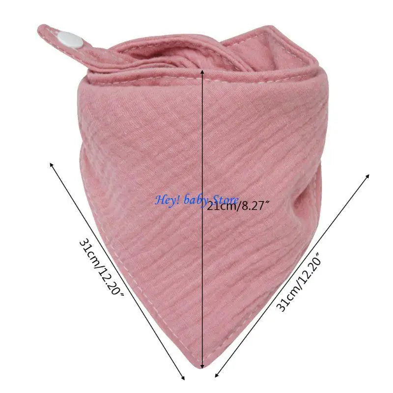 Soft Cotton Triangular Baby Bib | Breathable Drool Feeding Scarf