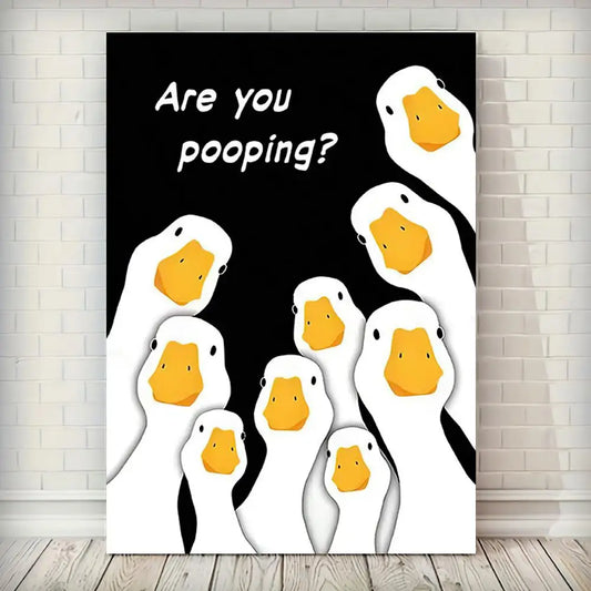Funny Duck Yoyo Vintage Canvas Wall Art Poster | Home Decor Canvas Wall Art Peaceful Pleasures Health and Wellness