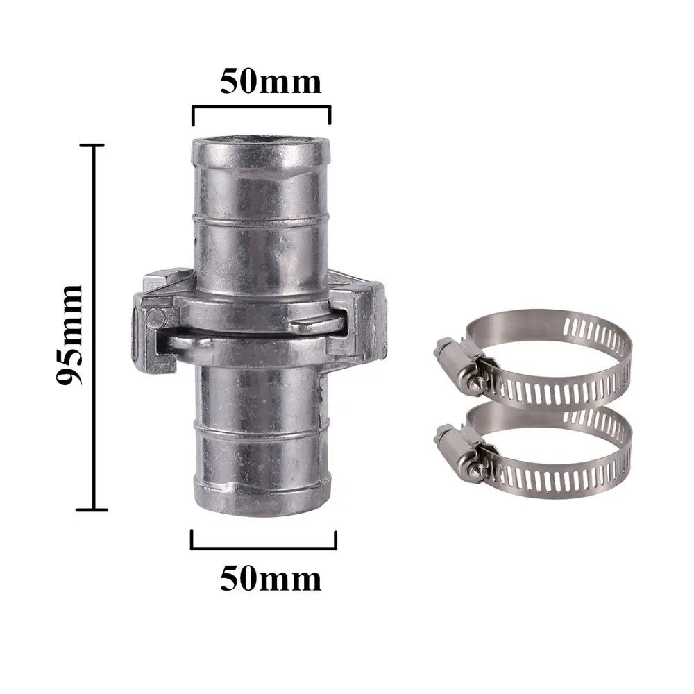 New Aluminum Tube Connector With Hose Clamp Watering Trees Hose Connector Agriculture Connector Joint Peaceful Pleasures Health and Wellness 2 Inch