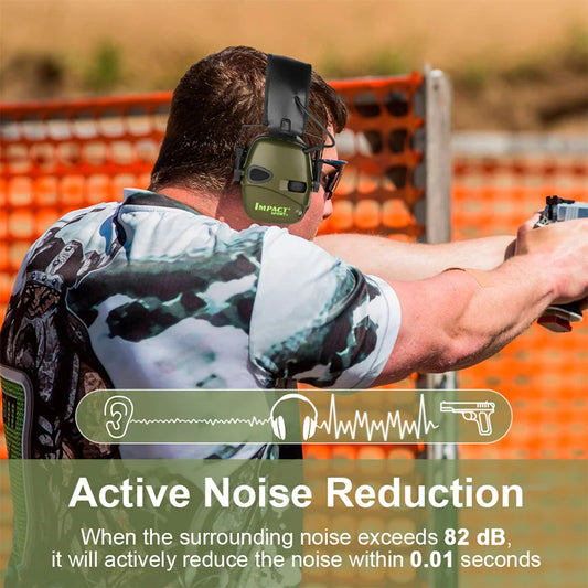 Electronic Shooting Earmuffs Tactical Impact Sound Amplification Headset Ear Protection Anti-noise Ear Muff Outdoor Sports 1pc Peaceful Pleasures Health and Wellness