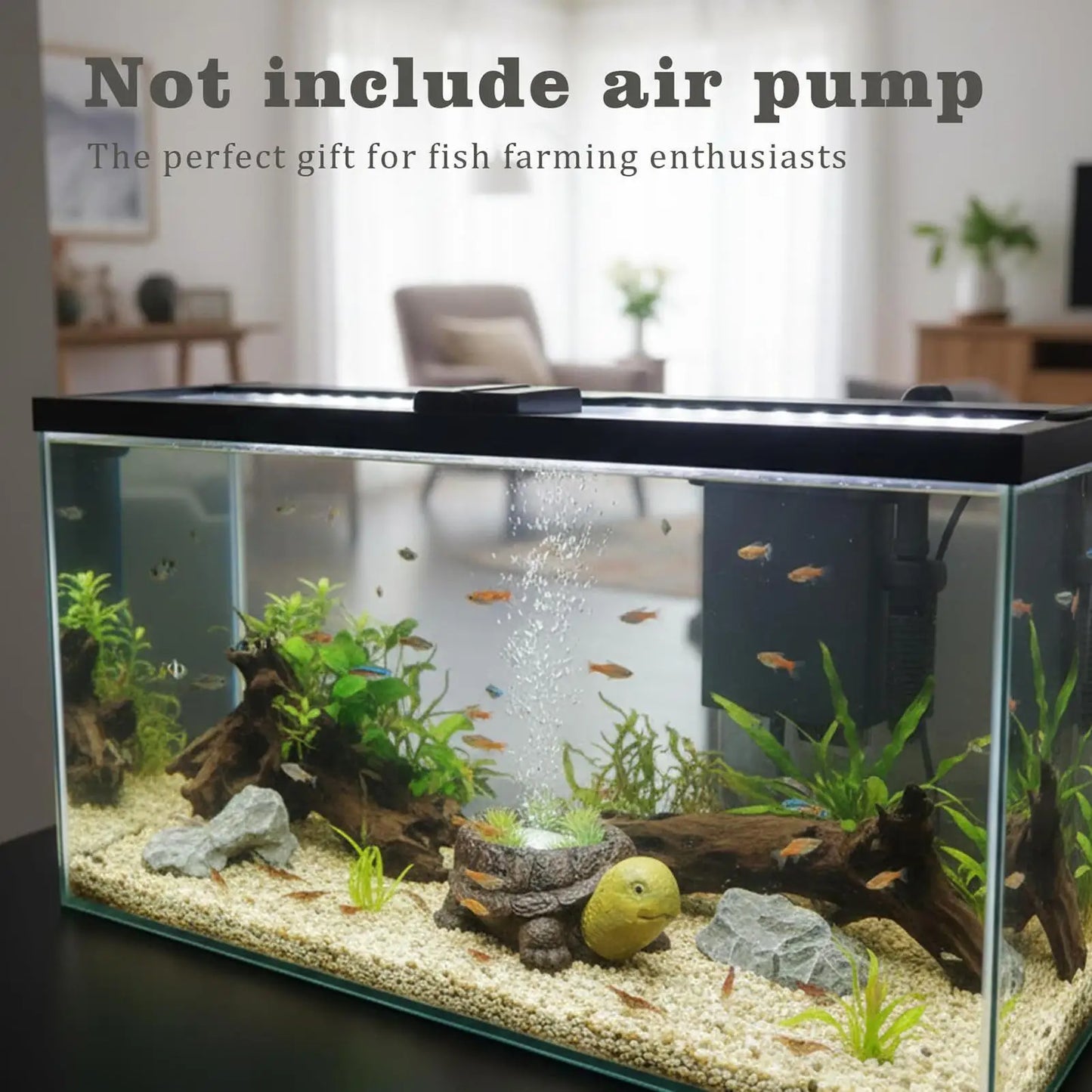 Fish Tank Bubbler Decorations Aquarium Air Stone Resin Quiet Turtle Shaped Bubble Stone for Ponds Buckets Home Hydroponics Peaceful Pleasures Health and Wellness