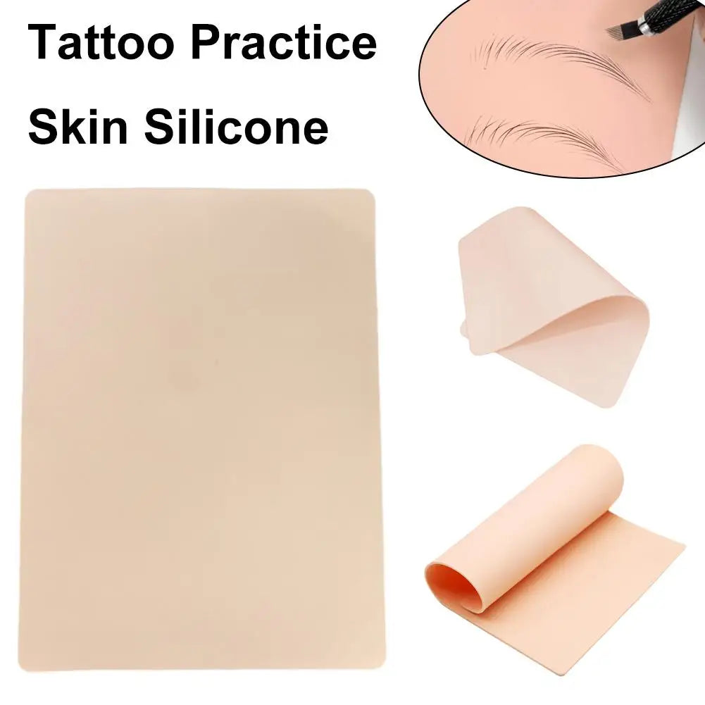 Tattoo Practice Skin Silicone Fake Skin Double-Sided Synthetic Leather Permanent Makeup Tattoo Beginner Training Skin Peaceful Pleasures Health and Wellness