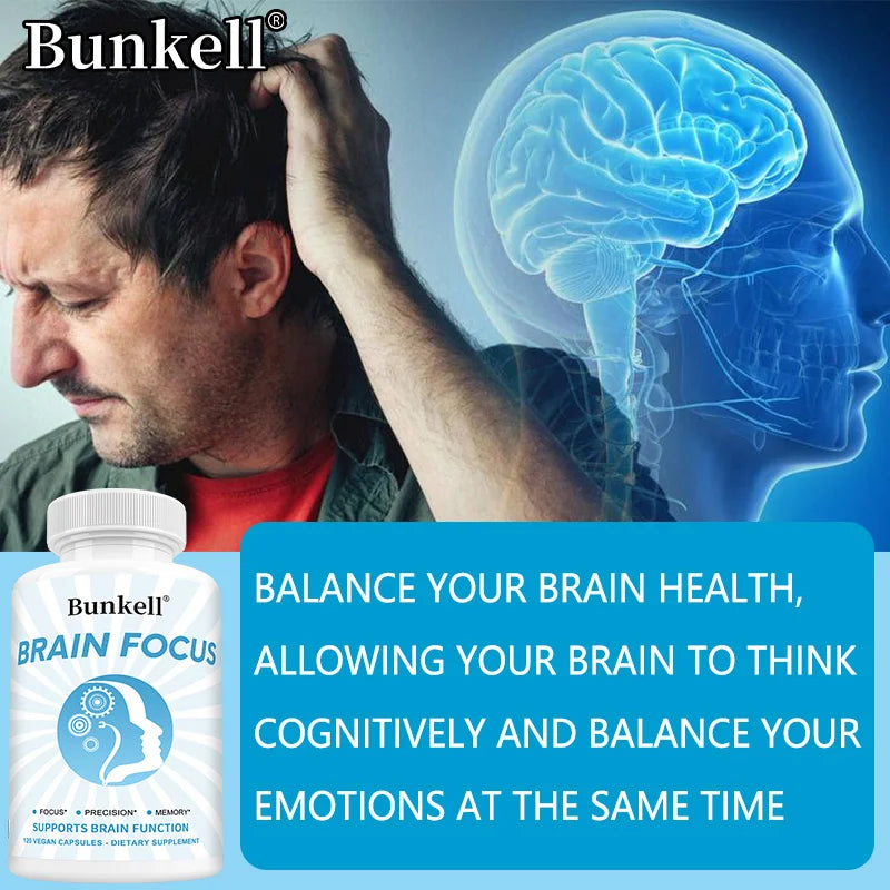 Brain Supplement with Bacopa Monnieri 300mg - Boost Memory, Focus & Cognitive Function, Nootropic Brain Support, 120 Capsules Peaceful Pleasures Health and Wellness
