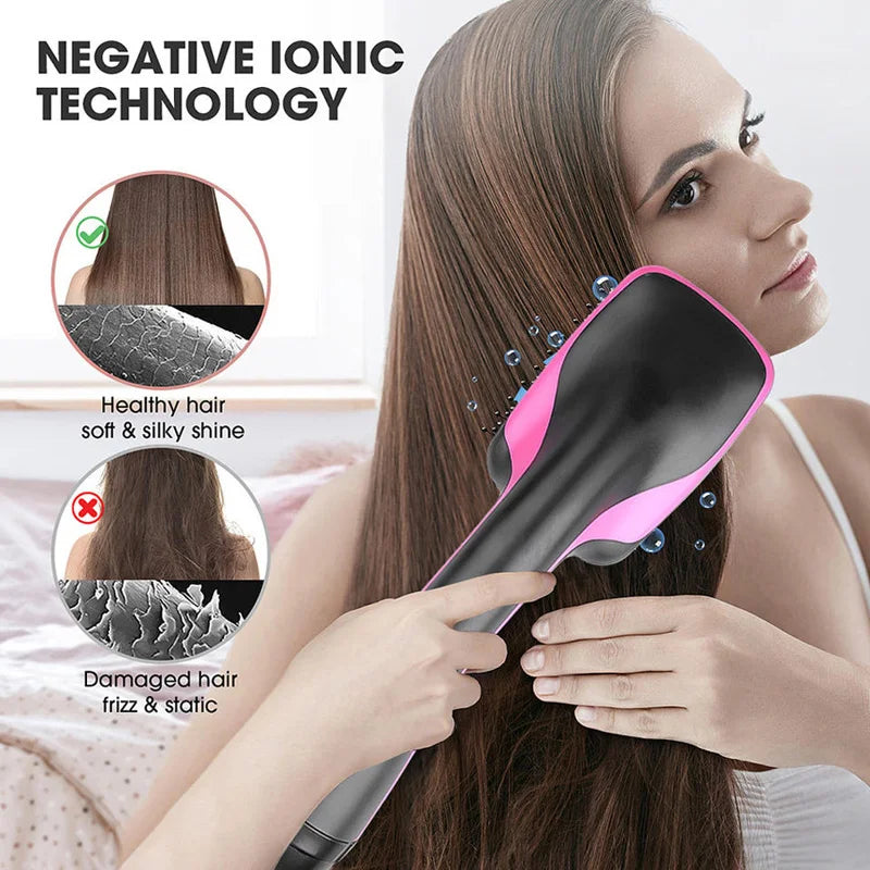 Hair Dryer One Step Electric Hot Air Brush Travel Hairdryer Hairbrush Professional Hair Straightening Hairbrush Styling Tool Peaceful Pleasures Health and Wellness