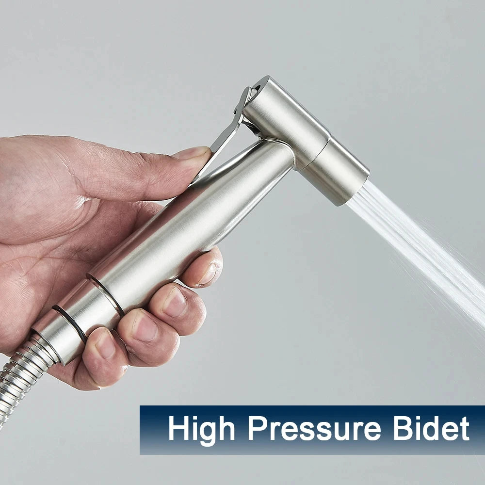 Wall-Mounted Bidet Sprayer Faucet | 304 Stainless Steel