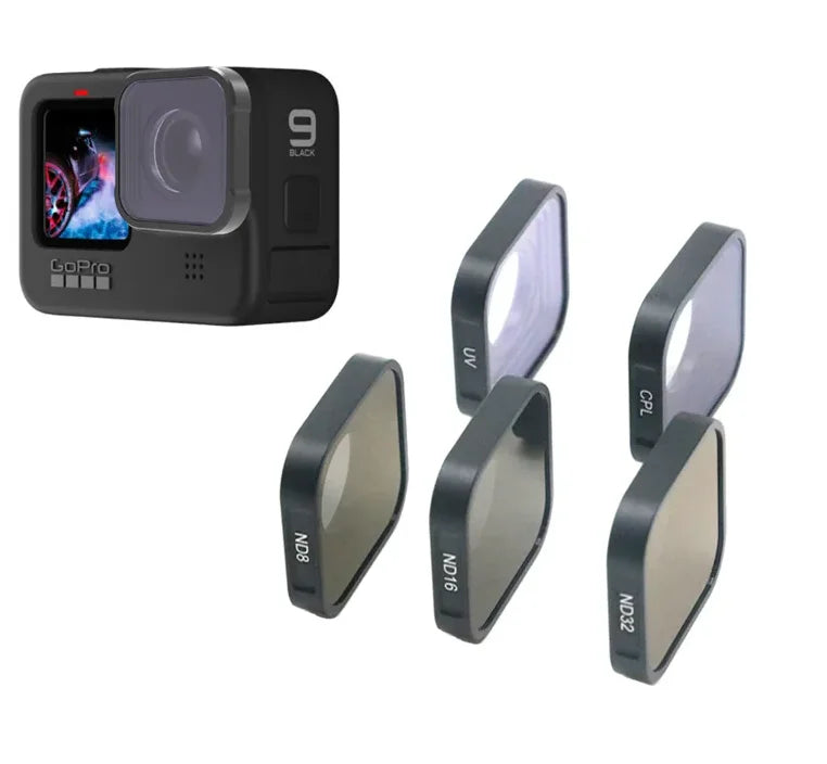 UV CPL ND8 ND16 ND32 Filter Kit for GoPro Hero 9 10 11 12