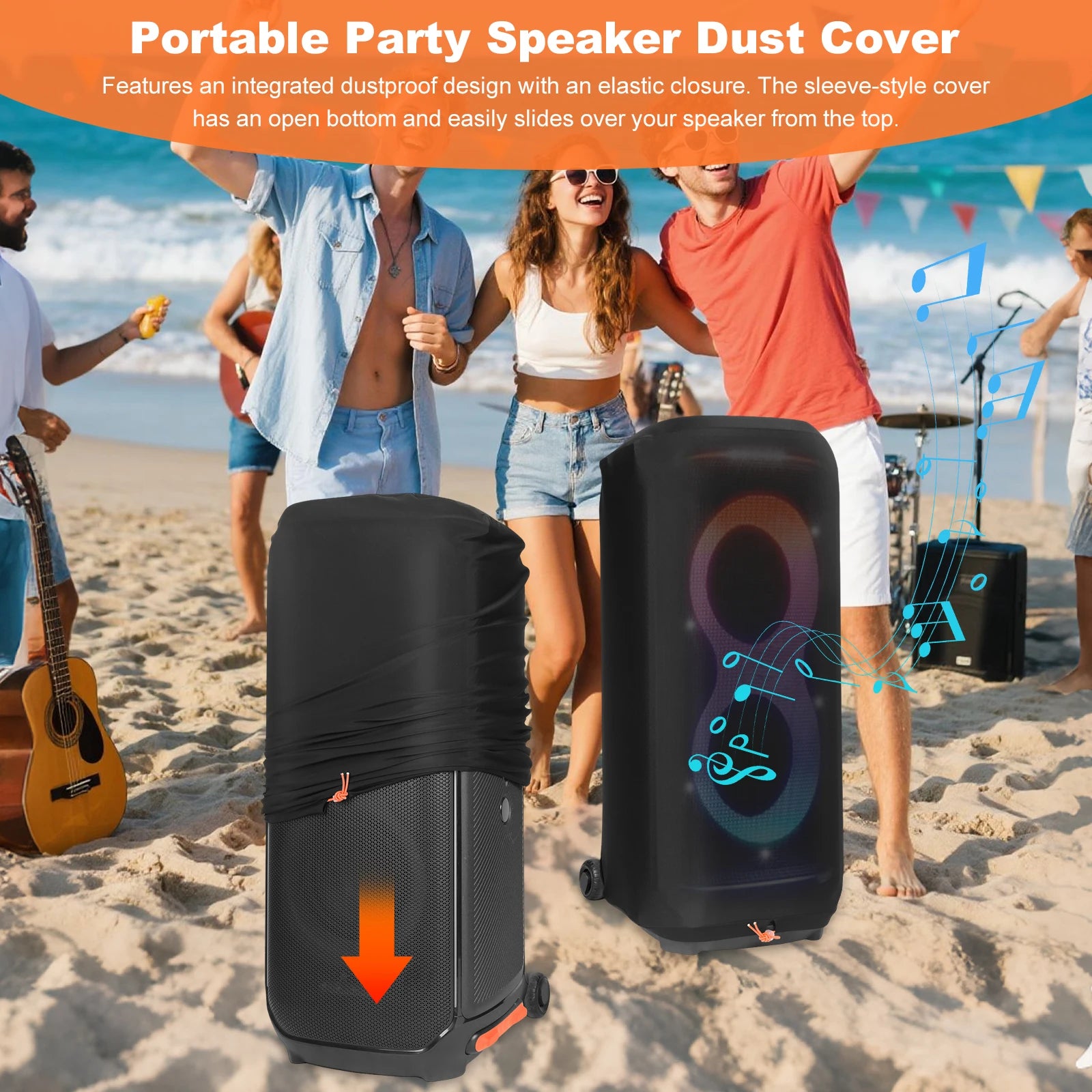 Portable Speaker Case Stretch Portable Party Speaker Dust Case Cover Dustproof Sleeve Protector for JBL PartyBox 710 Peaceful Pleasures Health and Wellness