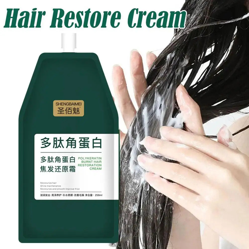 Keratin Polypeptide Hair Mask 258ml – Repair Dry, Damaged & Heat-Treated Hair Restoring Cream Peaceful Pleasures Health and Wellness