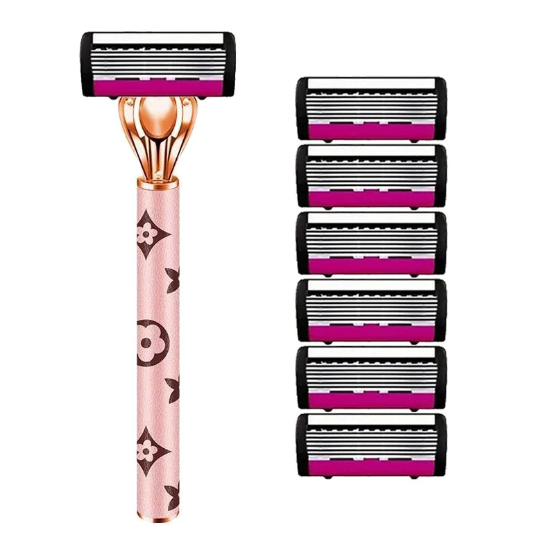 6-Blade Women's Manual Razor | Full Body Hair Removal