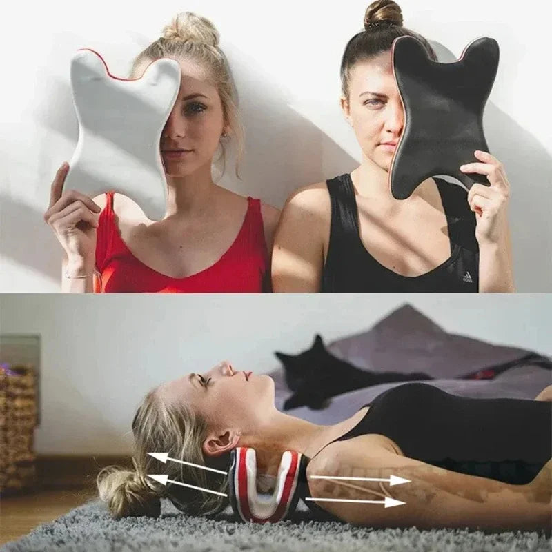 1/2pcs EVA foam formed U-shaped neck pillow cervical spine stretching massage traction corrector Relaxing massager Peaceful Pleasures Health and Wellness