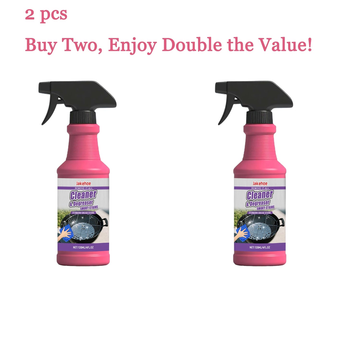JAKEHOE 120ml BBQ Grill Cleaner Heavy Duty Degreaser Spray