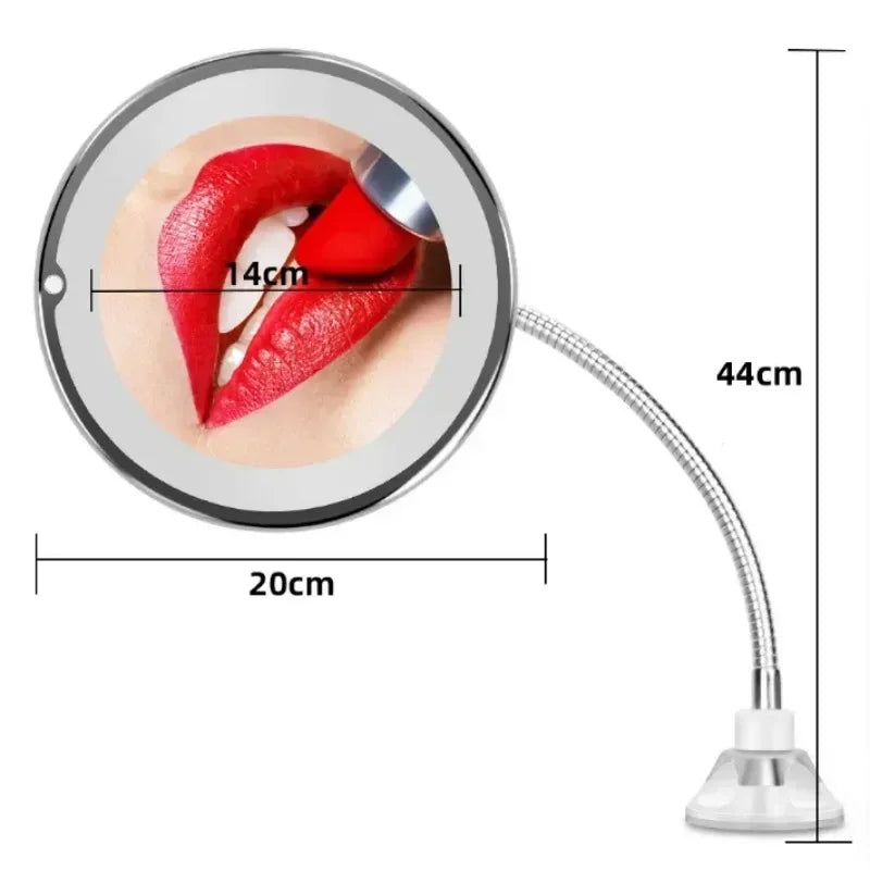10X Magnifying LED Makeup Mirror – Foldable Vanity Mirror